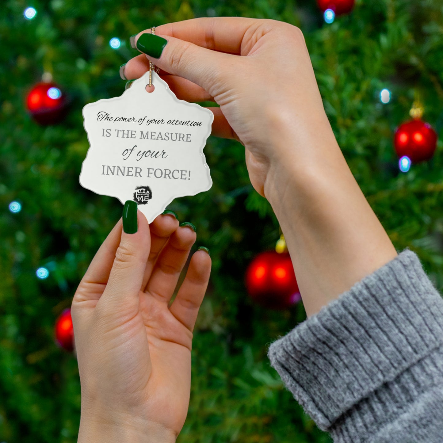 Ceramic Ornament - Inspirational Quotes Christmas Decoration